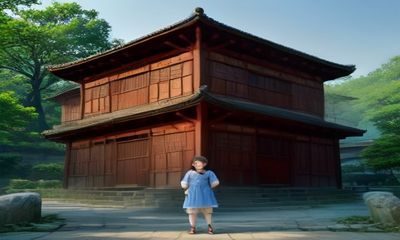 香港古装风月题材电影场景，宫廷布景与传统服饰映衬下的演员，代表香港三级片中历史古装类型的典型视觉元素